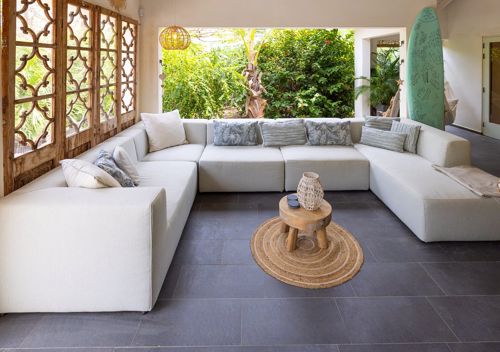 loungebank u vorm beige