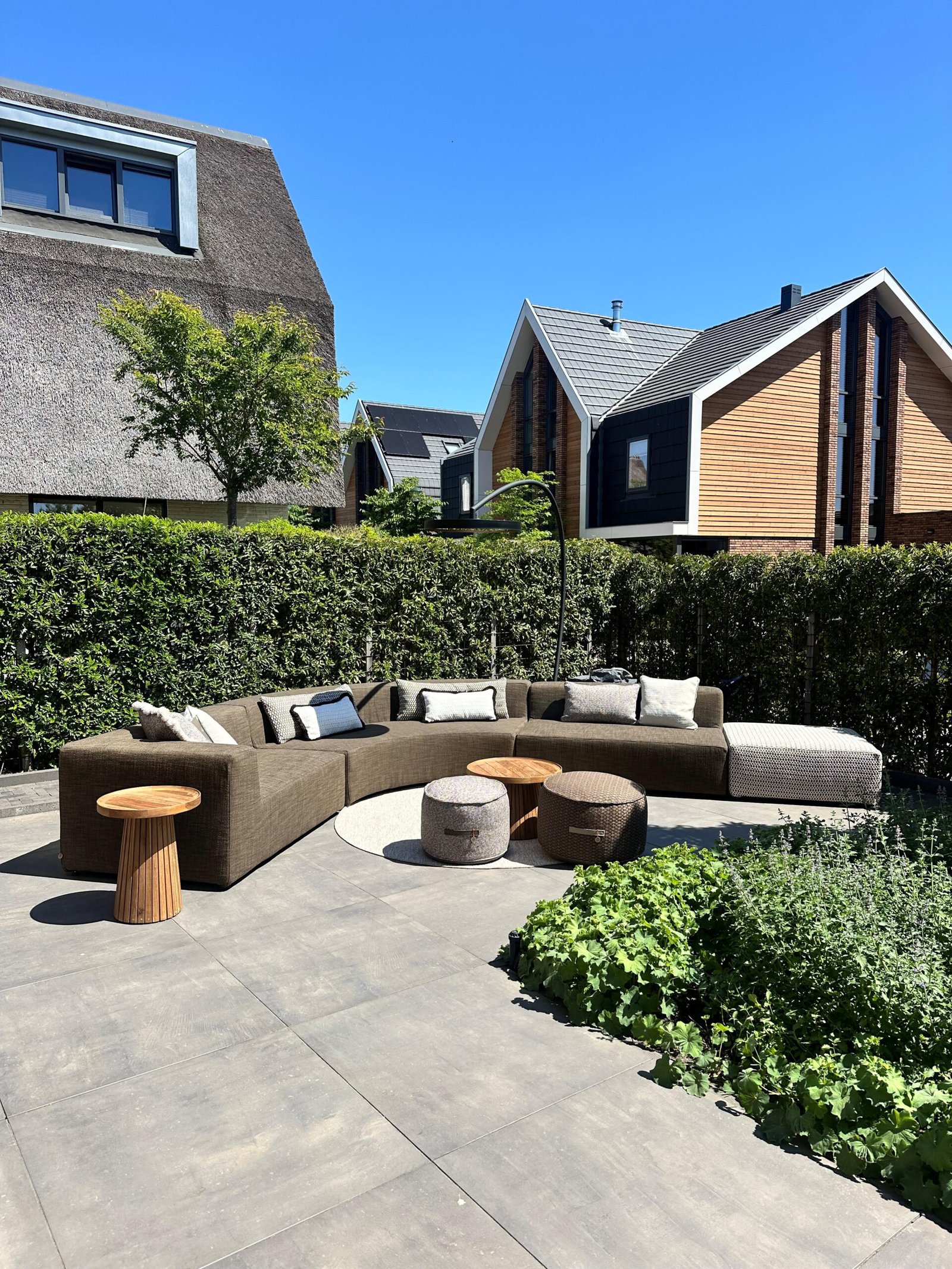 Donkerbruine organische loungeset