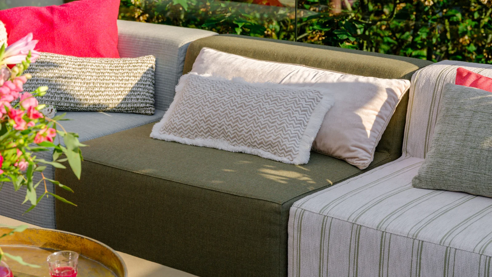 Loungeset met weerbestendige kussens Outdoor Lifestyle