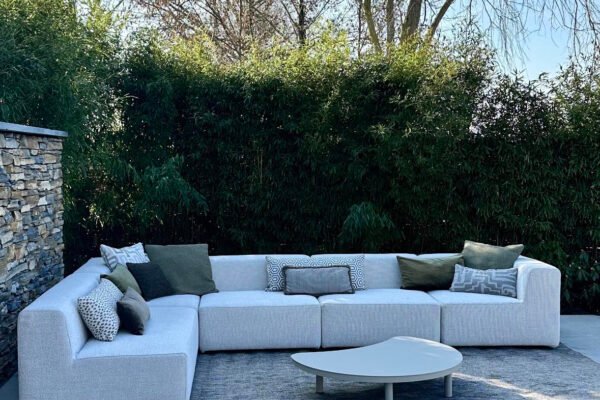 Stoere grove beige loungeset - aanbieding